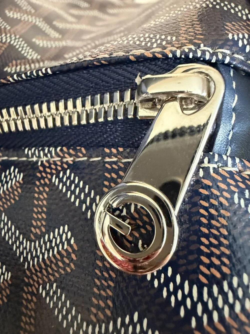 Goyard Voltigeur MM Pet Travel Bag Navy PHW